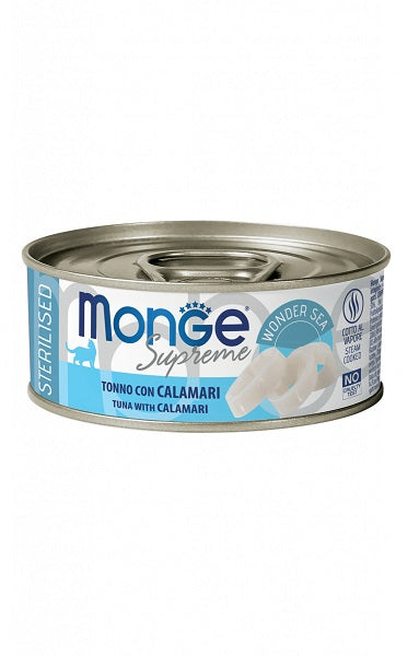 MONGE SUPREME STERILIZED TONNO CALAMARI 80 GR