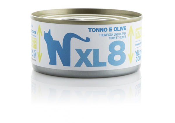 NATURAL CODE GATTO XL 8 TONNO E OLIVE 170 GR