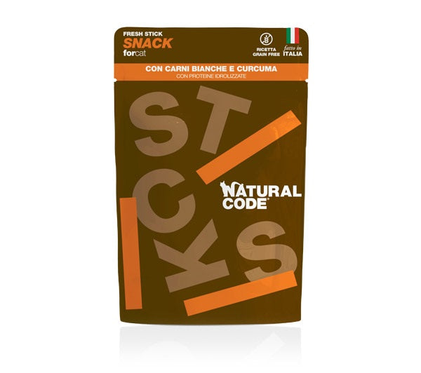 NATURAL CODE SNACK STICK CARNI BIANCHE 3X5 GR