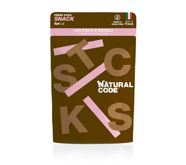 NATURAL CODE SNACK STICK TROTA 3X5 GR