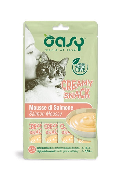 OASY SNACK CREMOSI SALMONE 4X15 GR