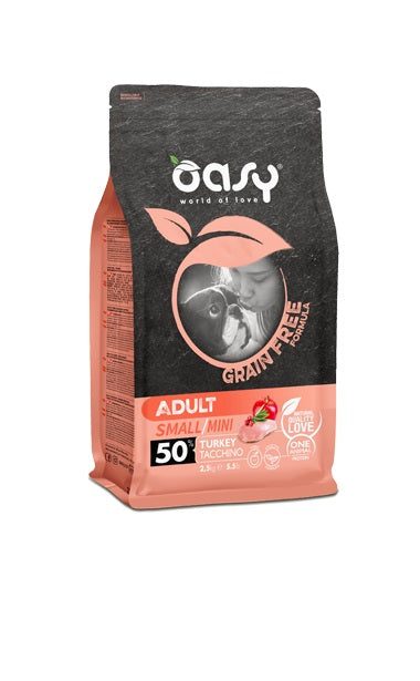 OASY GRAIN FREE ADULT SMALL/MINI TACCHINO 2,5 KG