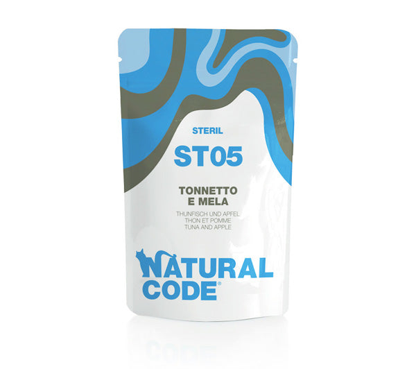 NATURAL CODE GATTO ST05 TONNETTO E MELA 70 GR