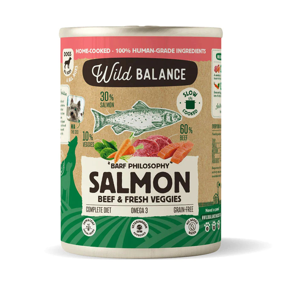 WILD BALANCE CANE UMIDO SALMONE E MANZO 400 GR