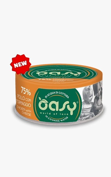 OASY IN ACQUA DI COTTURA POLLO  CON FORMAGGIO 70 GR