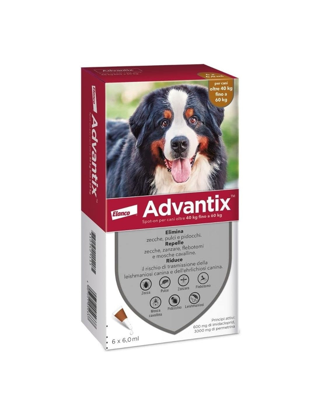 ADVANTIX PER CANI 40-60 KG 6 PIPETTE