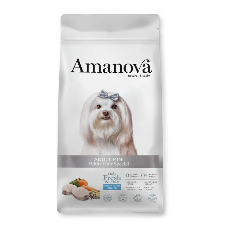 AMANOVA ADULT MINI WHITE HAIR PESCE 2 KG