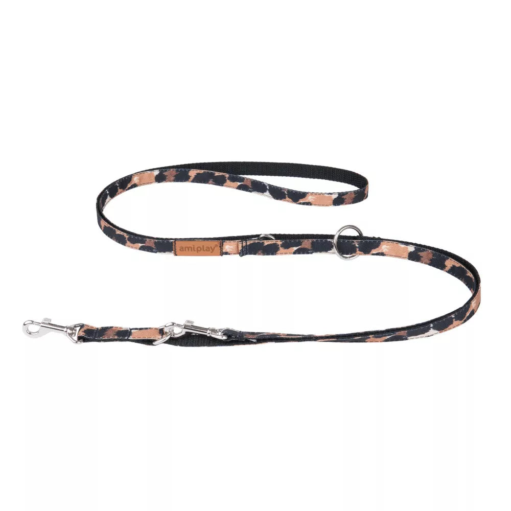 AMIPLAY GUINZAGLIO REGOLABILE 6in1 SAFARI LEOPARDATO