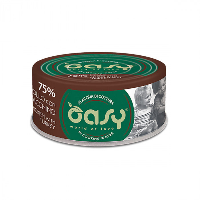 OASY IN ACQUA DI COTTURA POLLO CON TACCHINO 70 GR