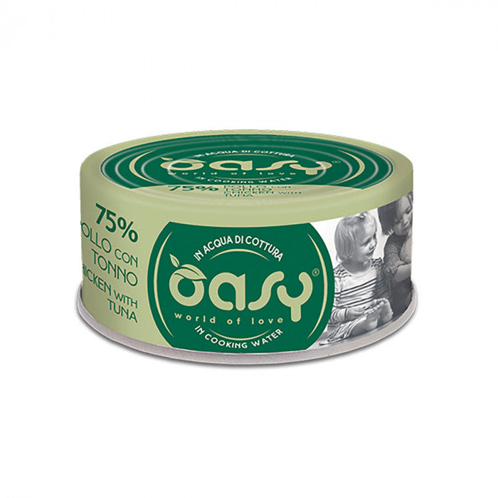 OASY IN ACQUA DI COTTURA POLLO CON TONNO 70 GR