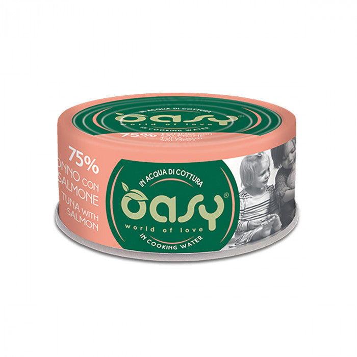 OASY IN ACQUA DI COTTURA TONNO CON SALMONE 70 GR