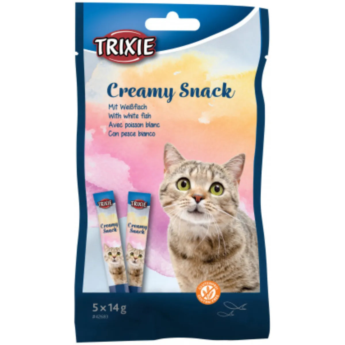 TRIXIE CREAMY SNACK PESCE BIANCO 5X14