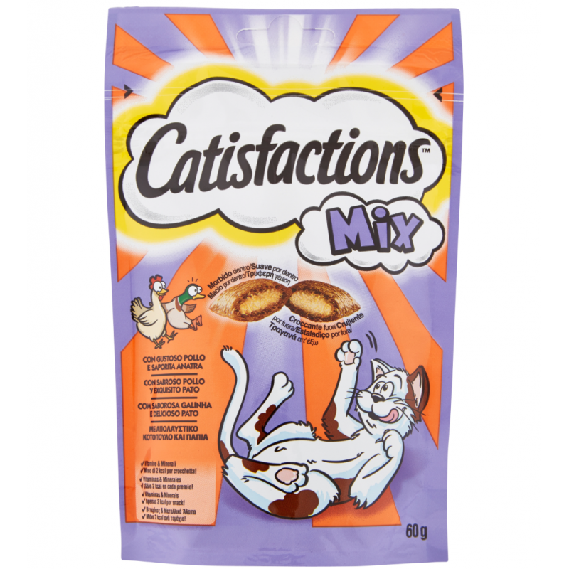 CATISFACTIONS MIX POLLO E ANATRA 60GR