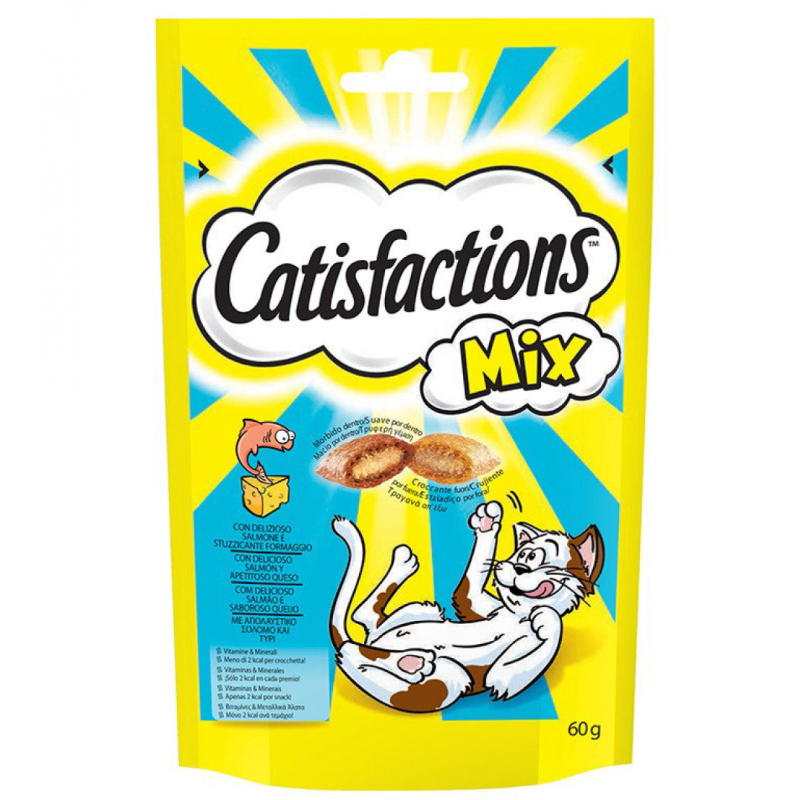 CATISFACTIONS MIX SALMONE E FORMAGGIO 60GR