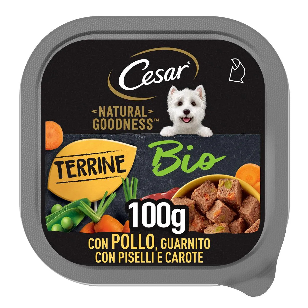 CESAR BIO TERRINE POLLO PISELLI E CAROTE 100 GR