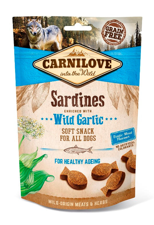 CARNILOVE DOG SOFT SNACK SARDINE E AGLIO 200 GR