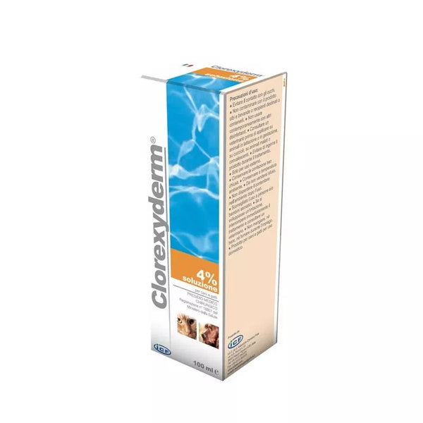 ICF CLOREXYDERM SOLUZIONE 4% DISINFETTANTE PER CANI E GATTI 100 ML