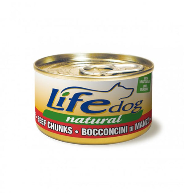 LIFE DOG NATURALE DADINI DI MANZO 90 GR