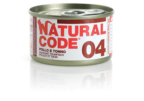 NATURAL CODE GATTO 04 TONNO E POLLO 85 GR