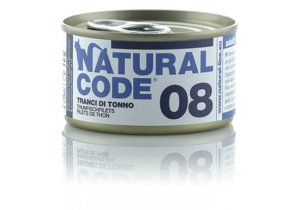 NATURAL CODE GATTO 08 TRANCI DI TONNO 85 GR