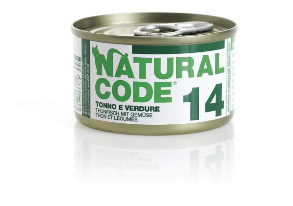 NATURAL CODE GATTO 14 TONNO E VERDURE 85 GR