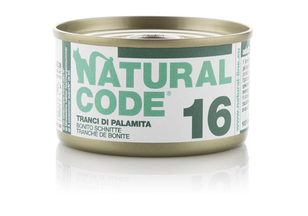 NATURAL CODE GATTO 16 CARNE BIANCA DI PALAMITA 85 GR