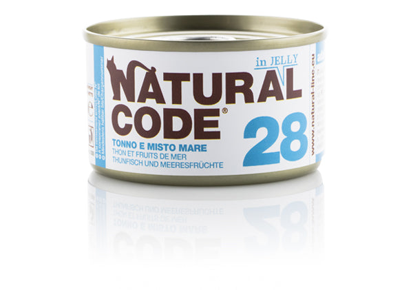 NATURAL CODE GATTO 28 TONNO E MISTO MARE JELLY 85 GR