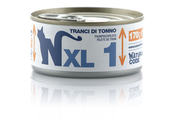 NATURAL CODE GATTO XL 1 TRANCI DI TONNO 170 GR