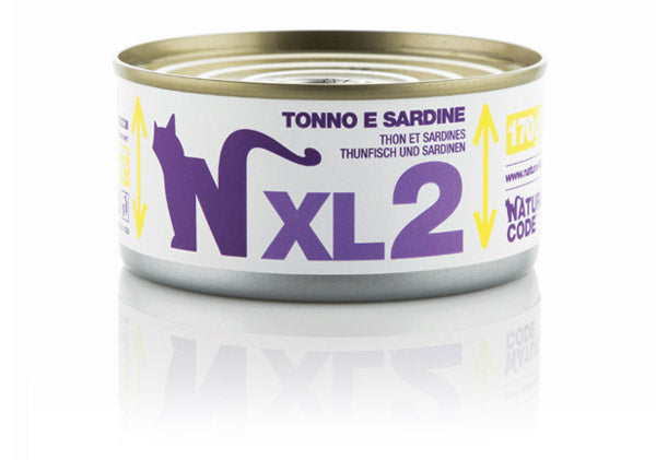 NATURAL CODE GATTO XL 2 TONNO E SARDINE 170 GR