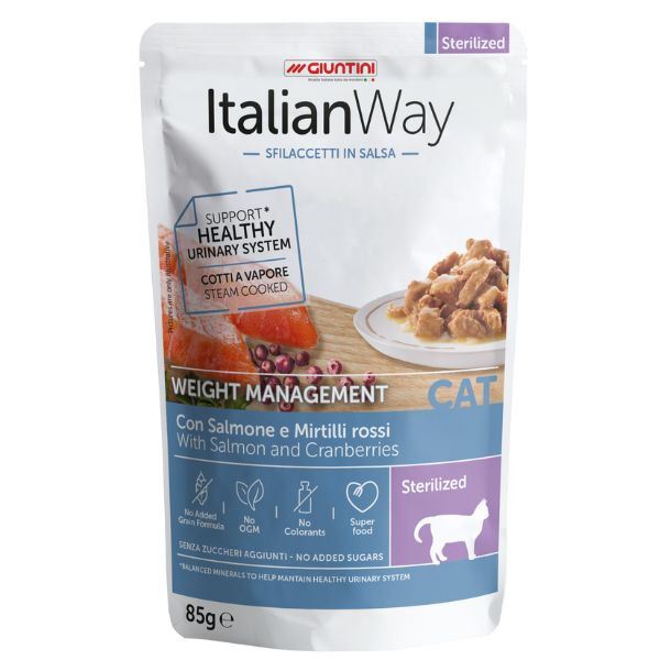 ITALIAN WAY GATTO STERLIZZATO BUSTINA SALMONE 85 GR