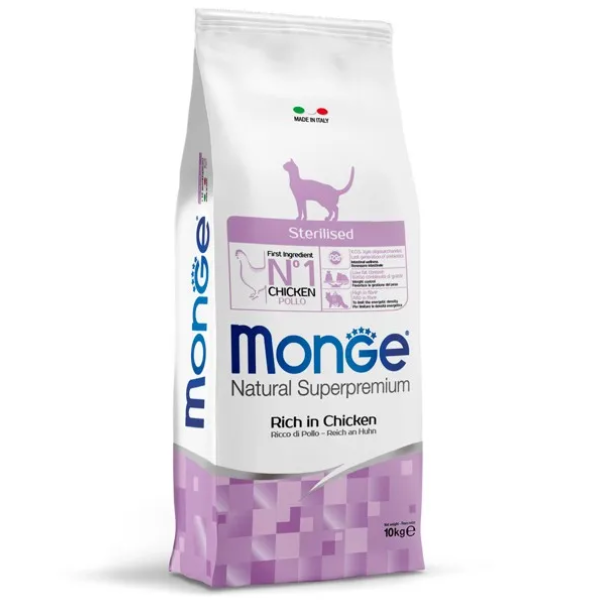 MONGE ADULT STERILISED GATTO POLLO 10 KG