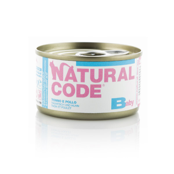 NATURAL CODE GATTO BABY TONNO E POLLO 85 GR