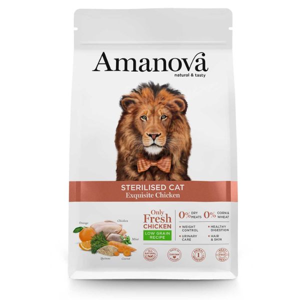 AMANOVA GATTO STERILIZZATO POLLO 300 GR