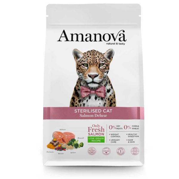 AMANOVA GATTO STERILIZZATO SALMONE 300 GR