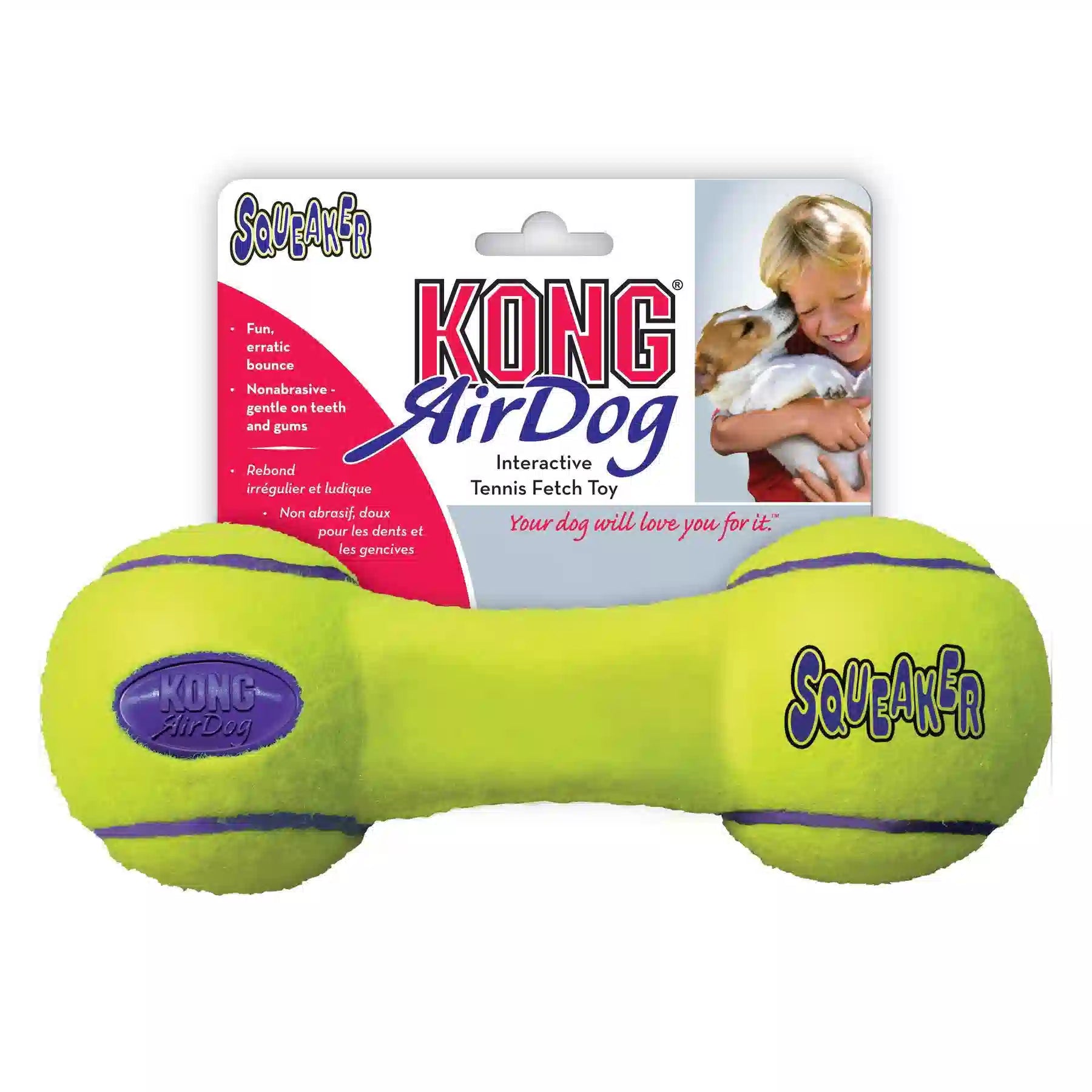 KONG AIR DOG SQUEAKER DUMBBELL LARGE