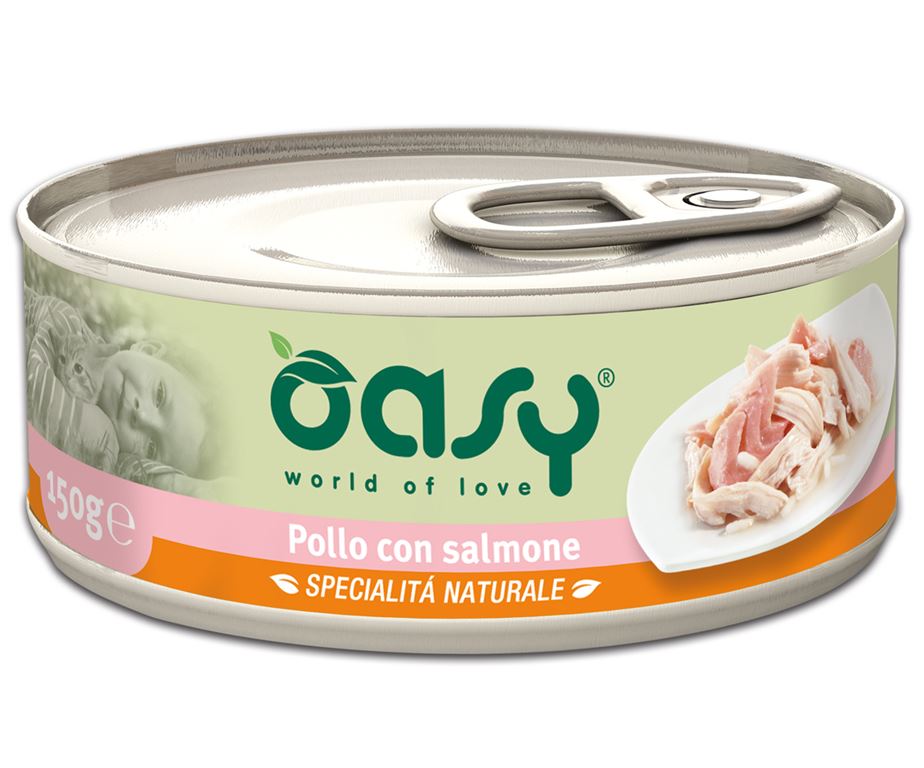 OASY NATURALE POLLO CON SALMONE 150GR