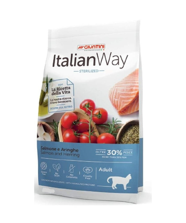 ITALIAN WAY GATTO STERILIZZATO SALMONE E ARINGA 300 GR