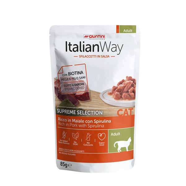 ITALIAN WAY GATTO BUSTINA MAIALE E SPIRULINA 85 GR