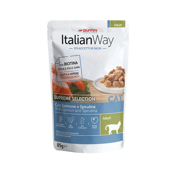 ITALIAN WAY GATTO BUSTINA SALMONE E SPIRULINA 85 GR