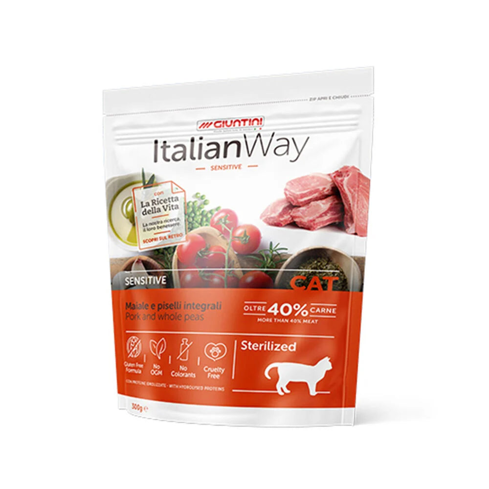 ITALIAN WAY GATTO STERILIZZATO SENSITIVE MAIALE 300 GR