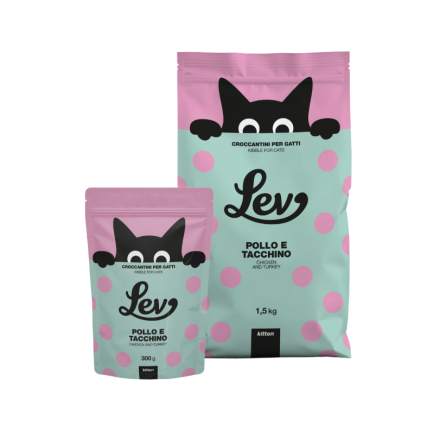 LEV GATTO KITTEN POLLO E TACCHINO 1,5 KG