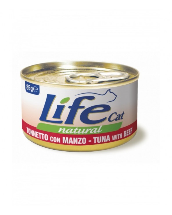 LIFE CAT NATURAL TONNO CON MANZO 85 GR