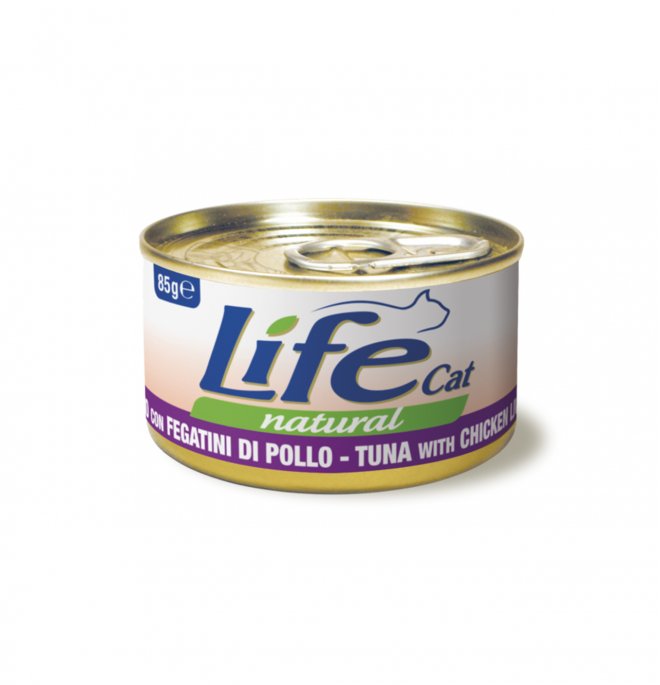 LIFE CAT NATURAL TONNO CON FEGATINI DI POLLO 85 GR