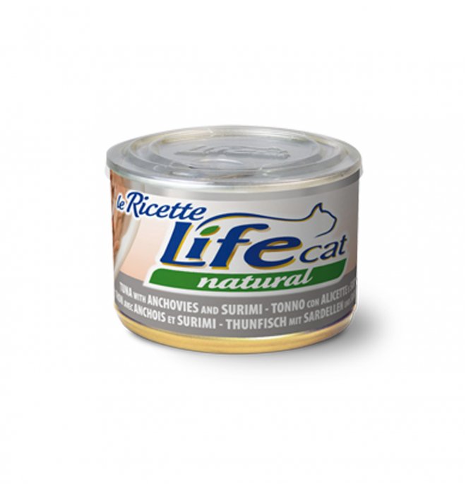 LIFE CAT NATURAL TONNO CON ALICETTE E SURIMI 150 GR