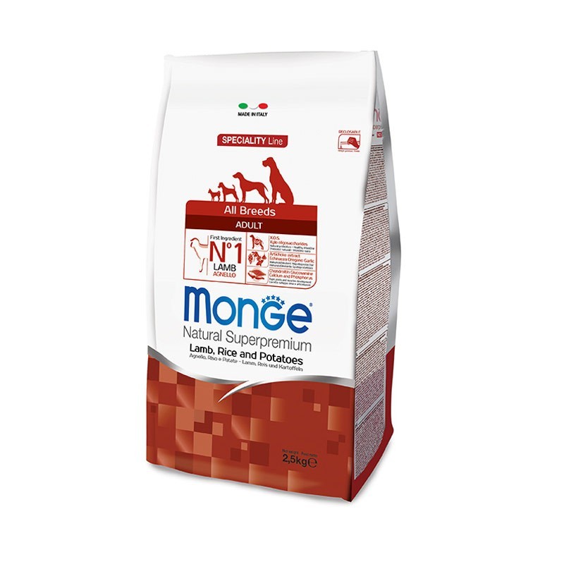 MONGE ALL BREED ADULT 2,5 KG AGNELLO