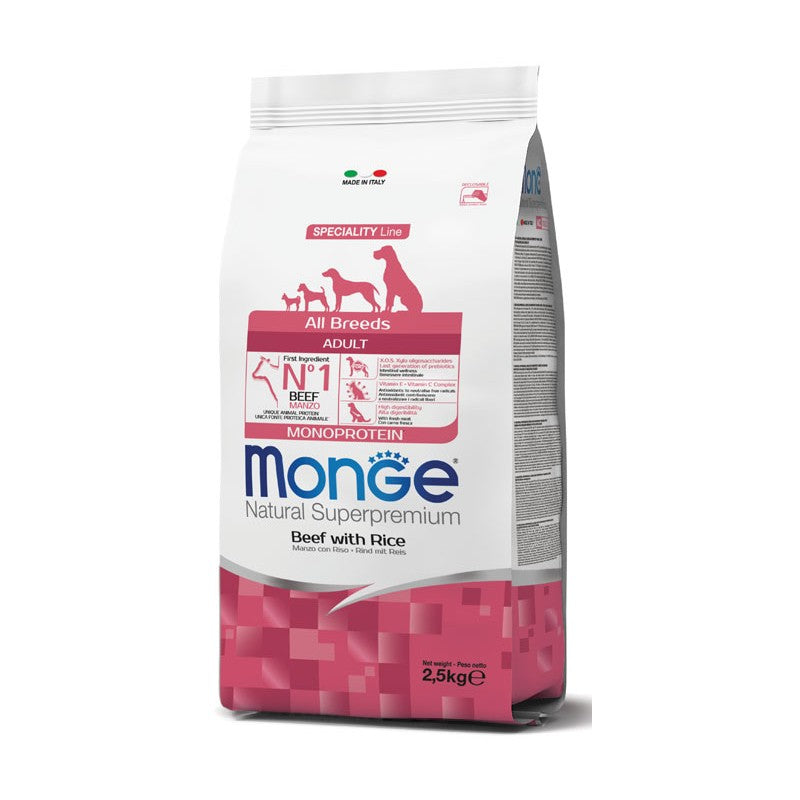 MONGE ALL BREED ADULT 2,5 KG MANZO