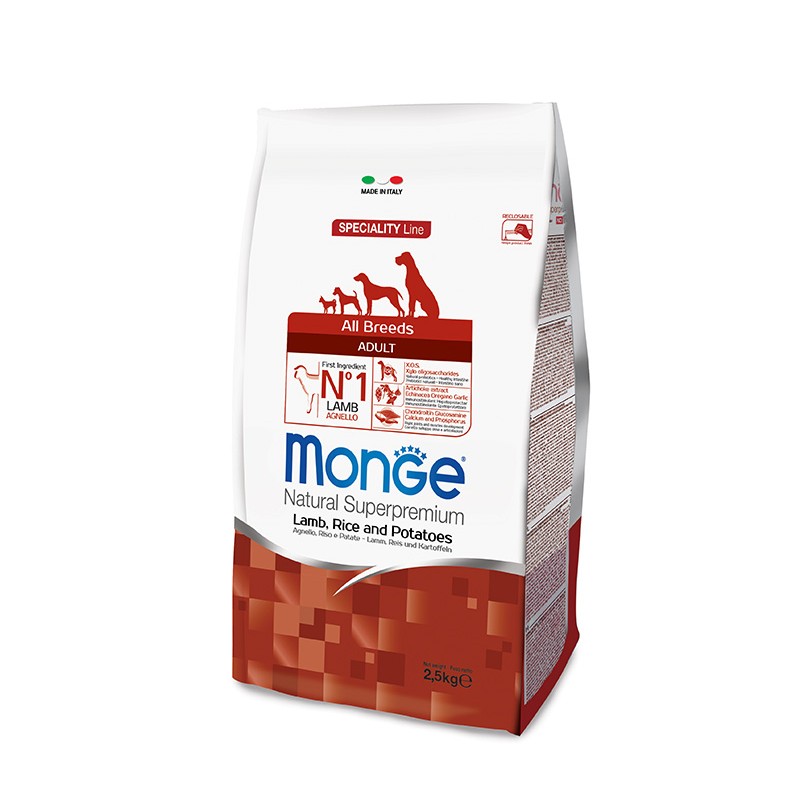 MONGE ALL BREED PUPPY 2,5 KG AGNELLO