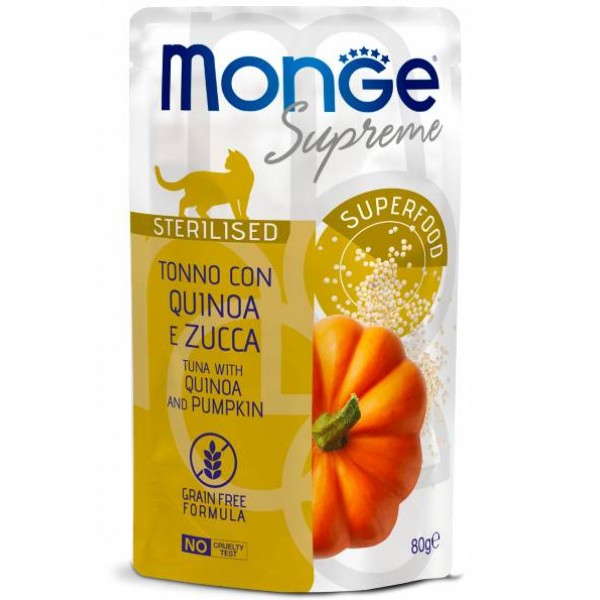MONGE SUPREME BUSTINA TONNO QUINOA E ZUCCA 80 GR