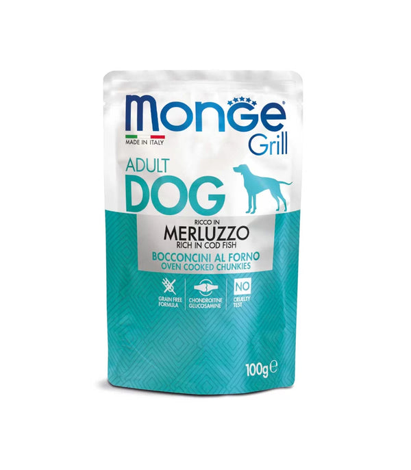 MONGE GRILL DOG MERLUZZO 100 GR
