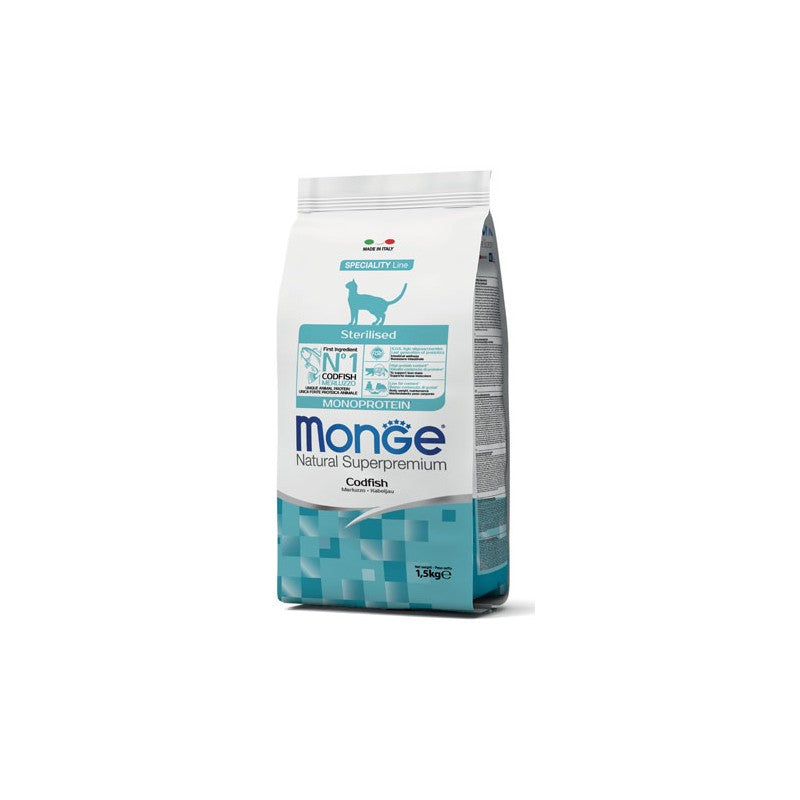 MONGE ADULT STERILISED GATTO MERLUZZO 1,5 KG